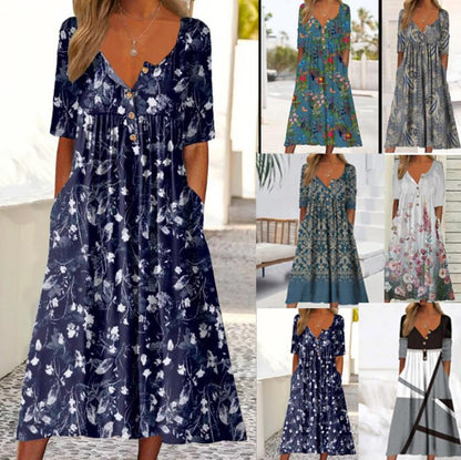 🎀【Oferta specjalna】【S–5XL】👗Elegancka sukienka midi styl i wygoda na każdą okazję