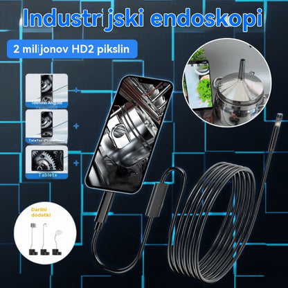 ✨🔧 【Omejen 50% popust】Nov industrijski endoskop, združljiv z Apple in Android z vmesnikom Type-C, dvojno visokoločljivostno zasnovo leč in neposredno povezavo s pametnim telefonom.