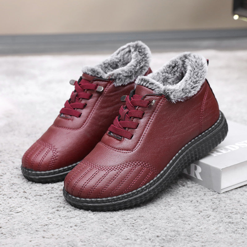 💖【36-41】Nowe zimowe damskie bawełniane buty z podszewką z polaru, ciepłe i antypoślizgowe.