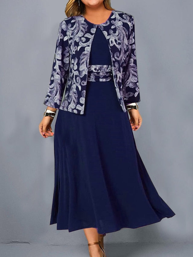 🌹😍💖【S-3XL】【Krilo + jakna】Nova potiskana obleka brez rokavov 2025, za prosti čas