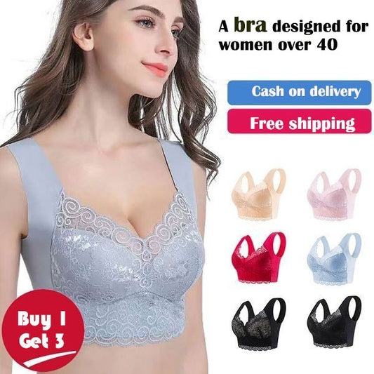 💥【3 kosi】Nabiralni čipkasti nedrček brez hrbta