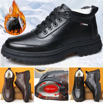 🔥【Rozmiary 39-44】Grube, puszyste i ciepłe skórzane buty męskie