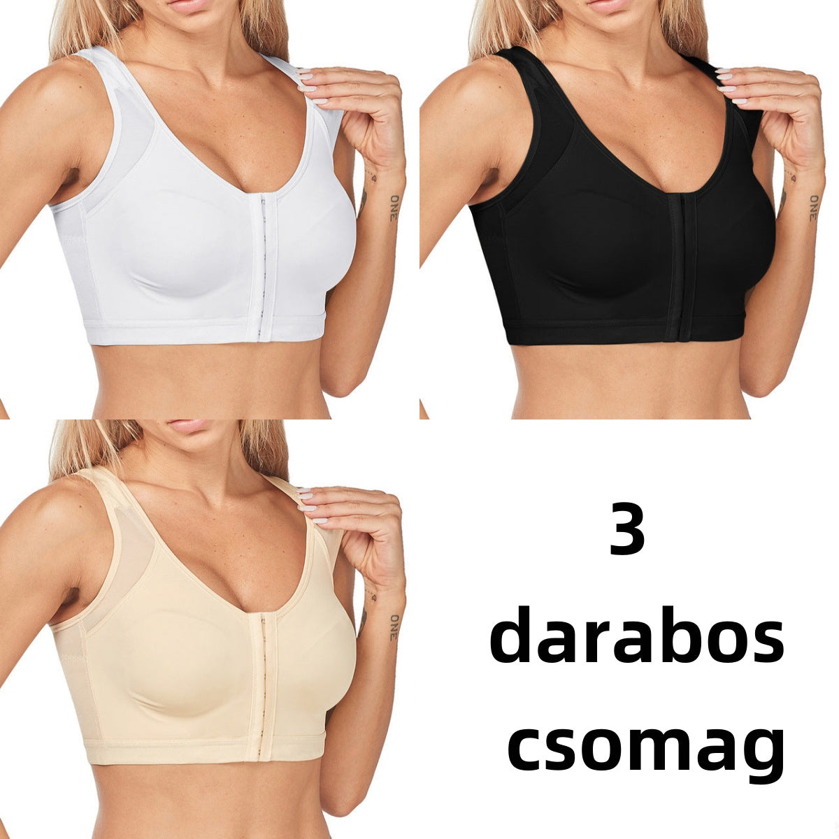 【Vásároljon 1-et, kap 2-t ingyen】🥰(3 db)👙【40-120kg】Teljes fedésű támasztó melltartó