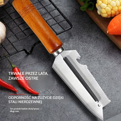 🥕【Kup 1, dostaj 1 za darmo】2 sztuki za 89 zł✨ Wielofunkcyjna obieraczka kuchenna: Wykonana ze stali nierdzewnej z ergonomiczną rączką, idealna do owoców, warzyw i mięsa 🔪