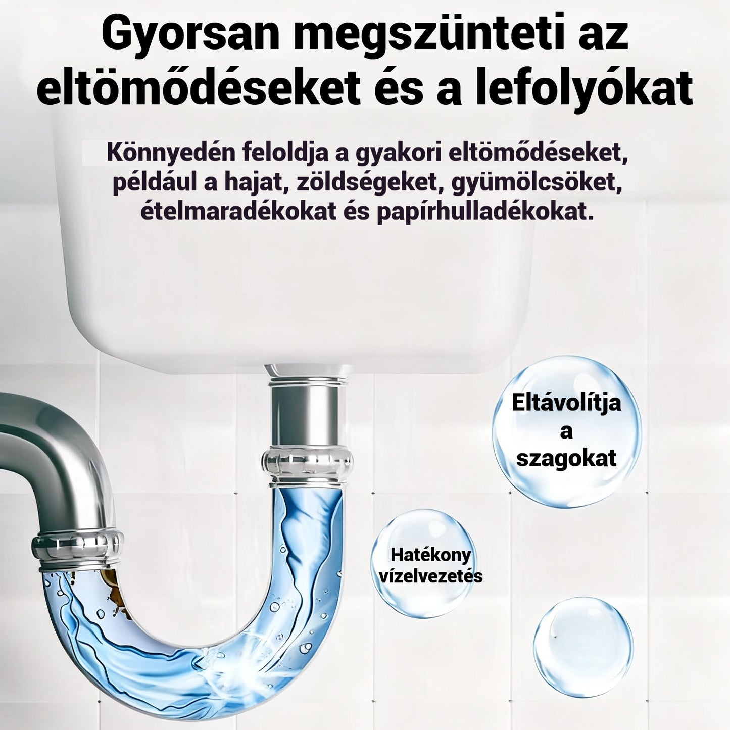 🛁💦【Vásároljon 2-t, kapjon 2-t ingyen】🌟Mosogató- és lefolyótisztító: Nagy sűrűségű hab, amely kivonatokból és lebontó enzimekből készül.